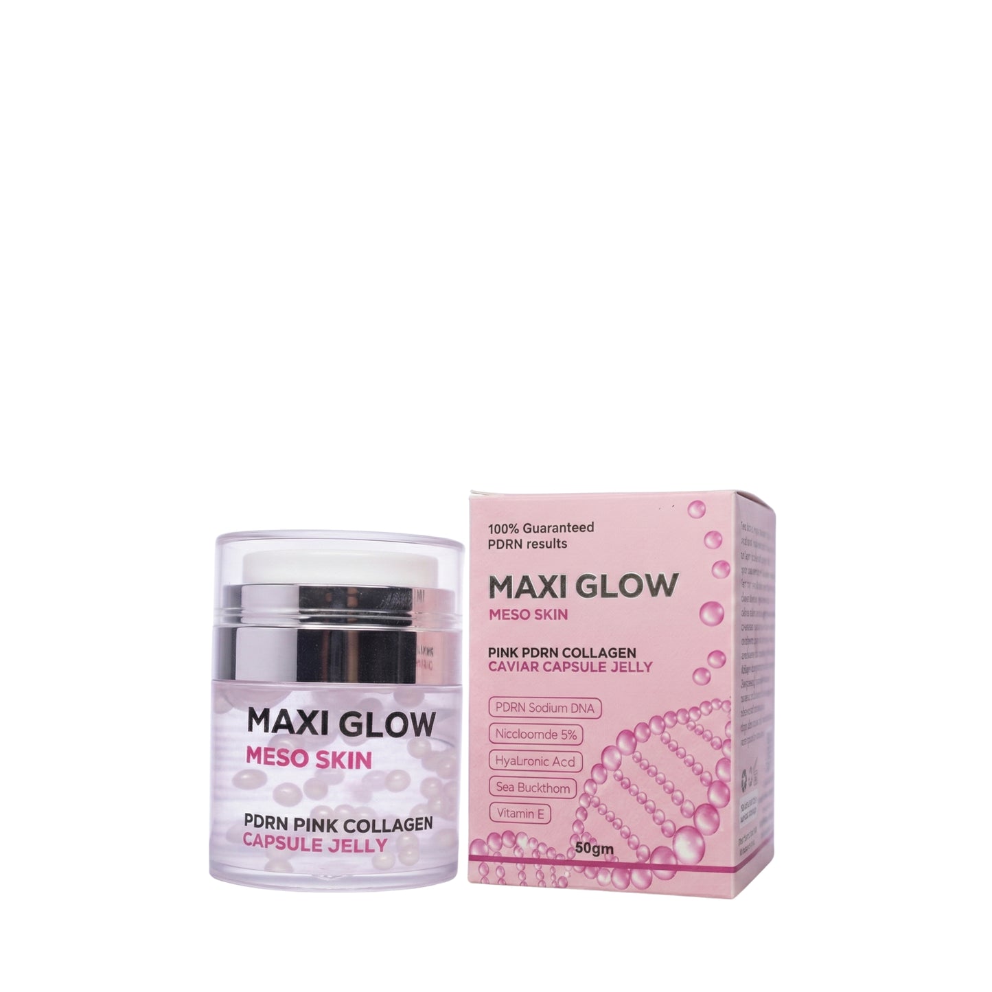 Maxiglow Meso Skin – Pink PDRN Collagen Caviar Capsule Jelly