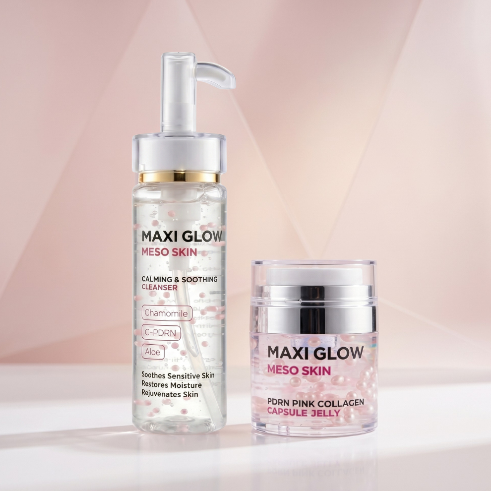 GLOW SKIN DUO - Cleanser + PDRN Collagen Jelly for Hydrated Glass Skin
