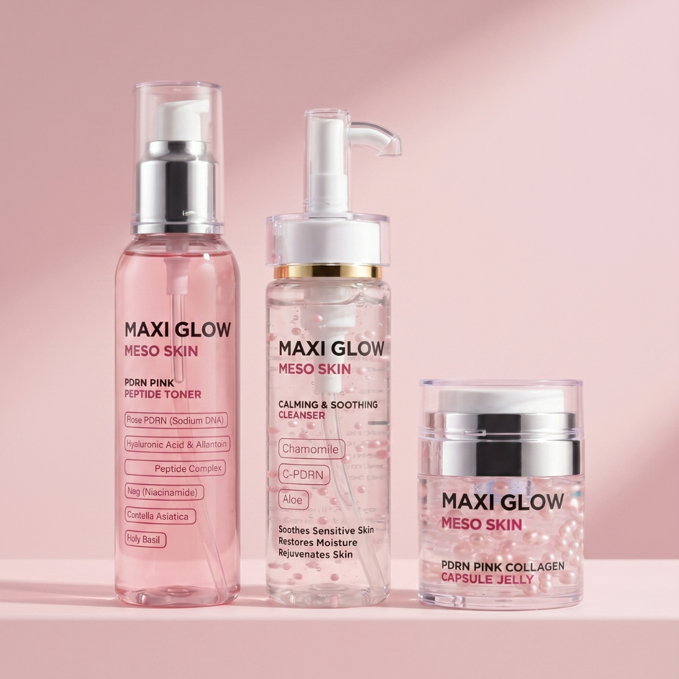 GLOW & LIFT TRIO – Cleanser + PDRN Toner + Collagen Jelly for Radiant Glass Skin