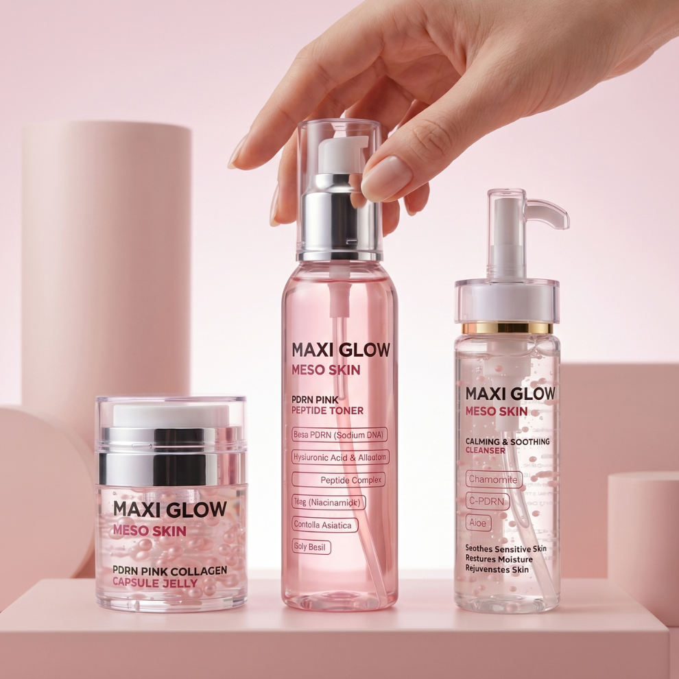 GLOW & LIFT TRIO – Cleanser + PDRN Toner + Collagen Jelly for Radiant Glass Skin